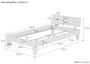 Massivholzbett Einzelbett Doppelbett Eiche ge�lt Liegefl�chengr��e w�hlbar V-60.88-220