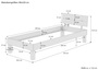 Massivholzbett Einzelbett Doppelbett Eiche ge�lt Liegefl�chengr��e w�hlbar V-60.88-220