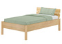 Metallfreies Einzelbett Esche Massivholz 120x200 Holzbett V-60.90-12K