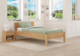 Metallfreies Einzelbett Esche Massivholz 120x200 Holzbett V-60.90-12K