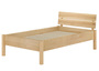Metallfreies Einzelbett Esche Massivholz 120x200 Holzbett V-60.90-12K