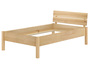 Metallfreies Einzelbett Esche Massivholz 120x200 Holzbett V-60.90-12K