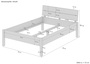 Metallfreies Massivholzbett Esche 140x200 hohe Sitzkante V-60.90-14KoR