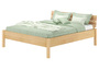 Metallfreies Bettgestell Esche 160x200 Holzbett V-60.90-16KoR
