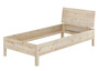 Metallfreies Holzbett Einzelbett Zirbe massiv 100x200 mit w�hlbarem Zubeh�r V-60.95-10