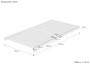Niederflurbett metallfrei 100x200 Futon metallfreier Lattenrost, Fichte unbehandelt V-60.97-10