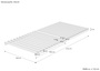 �berlanges Holzbett metallfrei 100x220 Lattenrost, Fichte/Tanne unbehandelt V-60.97-10-220