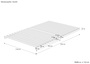 Niederflurbett metallfrei 120x200 Futon metallfreier Lattenrost, Fichte unbehandelt V-60.97-12