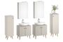 Badezimmerm�bel Spiegelschrank Waschtisch Badschrank Set Taupe-Kiesel V-90.59F-02