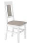 Gepolsterter Massivholz-Stuhl K�chenstuhl Esszimmerstuhl in taupe V-90.71-25WP03