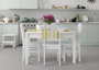 Kchenstuhl Massivholzstuhl wei Esszimmerstuhl im Einzel- oder Doppelpack V-90.71-26W