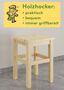 Holzhocker Sitzhocker ohne Lehne in Kiefer natur oder wei V-90.71-41