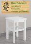 Holzhocker Sitzhocker ohne Lehne in Kiefer natur oder wei V-90.71-41