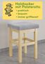 Holzhocker Kiefer Natur mit Polstersitz hellgrau V-90.71-41P
