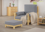 Gem�tlicher gepolsterter Hocker f�r Schlaf- und Wohnzimmer in w�hlbarer Farbe V-90.71-43