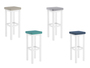 Klassischer Barhocker mit verschiedenen Polsterfarben 80 cm hoch Kiefer wei� V-90.71-45WP
