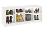 Moderne Holzbank als Schuhregal in zwei Gr��en 110 oder 83 cm Kiefer massiv wei� V-90.80W-03
