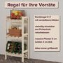 Kombiregal schmal Vorratsregal, Kistenregal, Lagerregal aus Massivholz V-90.81-02