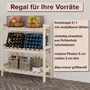 Kombiregal breit Vorratsregal, Kistenregal, Lagerregal aus Massivholz V-90.81-03