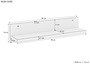 Wandablage Regal Ablage aus Buche L�nge w�hlbar V-90.84-54