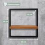 platzsparendes Wandregal small mit schwarzem Rahmen, verschiedene Farben w�hlbar