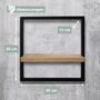 platzsparendes Wandregal small mit schwarzem Rahmen, verschiedene Farben w�hlbar