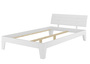 Breites Einzelbett in �berl�nge 120x220 Massivholz Kiefer Holzbett in Wei� V-60.54-12-220W