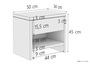 Nachttisch Buche wei� Nachtk�stchen Bettkommode Nachtschrank mit Schublade 90.20-K39W