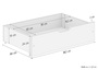 Zweiteiliger wei�er Bettkasten Massivholz Buche 90.10-BS35W