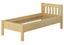 Hohes Holzbett 100x200 breites Seniorenbett Einzelbett Zubeh�r w�hlbar V-60.55-10