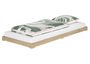 Flachbett platzsparend extra niedriges Einzelbett 90x200 Esche ge�lt V-60.47E-09