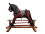 Klassisches braunes Schaukelpferd mit Wippgestell 96-116