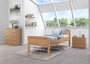 Einzelbett Buche hohes Seniorenbett 90x220 �berl�nge V-60.72-09-220