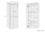 Halbhoher Badschrank Eiche Dekor Wandmontage oder stehend V-90.59-03HH