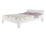 Wei�es Doppelbett in �berl�nge 160x220 Bettgestell Holzbett Massivholz Kiefer Wei� V-60.54-16-220W