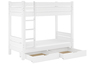 Kiefer-Stockbett massiv wei� 90x200 Etagenbett teilbar Hochbett Zubeh�r w�hlbar V-60.16-09WT80