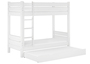 Kiefer-Stockbett massiv wei� 90x200 Etagenbett teilbar Hochbett Zubeh�r w�hlbar V-60.16-09WT80
