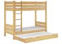 Etagenbett Kiefer-Massivholz 100x200 Stockbett teilbar Zubeh�r w�hlbar V-60.16-10T100