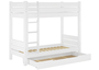 Etagenbett extra stabil 100x200 Nische 100 Kiefer-Hochbett wei� Zubeh�r w�hlbar V-60.16-10W