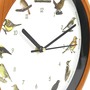 Wanduhr mit 12 original Vogelstimmen und automatischer Nachtabschaltung