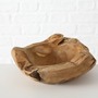 FeineHeimat Dekoschale aus Teak Holz natur  ca. 25 cm Durchmesser handgefertigt