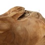 FeineHeimat Dekoschale aus Teak Holz natur  ca. 25 cm Durchmesser handgefertigt