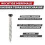 Terrassenschraube mit schwarzem Kopf, ETA Zulassung, Edelstahl geh�rtet