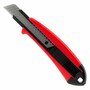Cuttermesser 18 mm - rotes, griffiges Kunststoffgeh�use - 14-fach Abbrechklinge 18 x 110 mm - 21-Zahn Rasterung - f�r Rechtsh�nder
