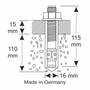 Bolzenanker Edelstahl A4 - Schwerlastanker / Keilanker - ETA Option 1 - f�r gerissenen & ungerissenen Beton