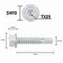 SCREW REBEL Sechskant-Bohrschraube SW10 + TX25 - Ru verzinkt - mit Bremsrippen - Bohrleistung 6 mm - �hnlich DIN 7504