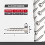 Terrassen-Gleiter-Schrauben (Klemmschrauben) Edelstahl C1 geh�rtet - 4,2 x 24 mm - TX20 - f�r Abstandshalter & Distanzleisten - 100 St�ck