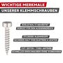 Terrassen-Gleiter-Schrauben (Klemmschrauben) Edelstahl C1 geh�rtet - 4,2 x 24 mm - TX20 - f�r Abstandshalter & Distanzleisten - 100 St�ck