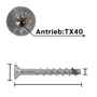 Betonschraube Edelstahl A4 - Senkkopf TX30 - ETA Option 1 - f�r gerissenen & ungerissenen Beton