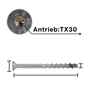Betonschraube Edelstahl A4 - Senkkopf TX30 - ETA Option 1 - f�r gerissenen & ungerissenen Beton